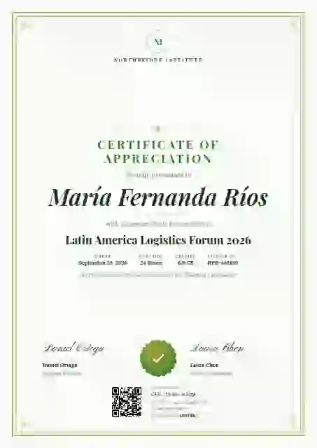 Plantilla de certificado Portrait Classic Fern de ponente de conferencia