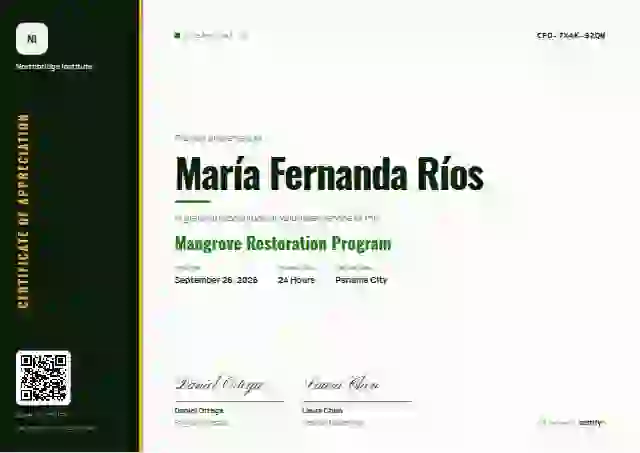 Vertical Sidebar Meadow volunteer appreciation certificate template
