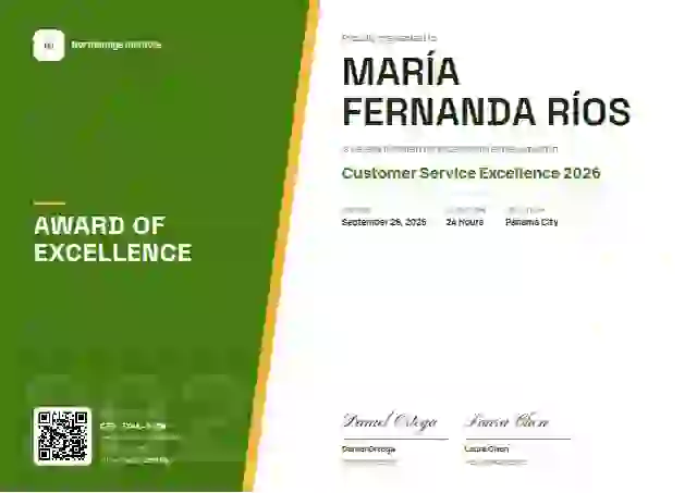 Plantilla de certificado Split Panel Fern de premios y logros