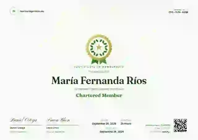 Plantilla de certificado Medallion Fern de membresía