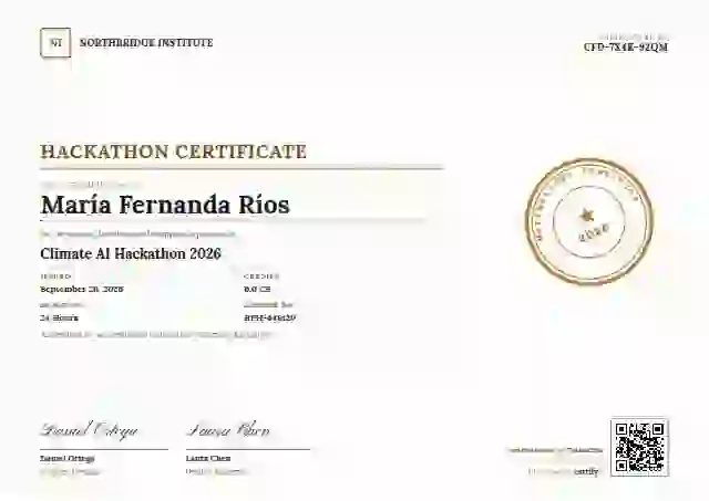 Plantilla de certificado Rubber Stamp Amber de hackatón