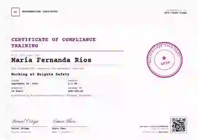 Plantilla de certificado Rubber Stamp Fuchsia de cumplimiento y seguridad