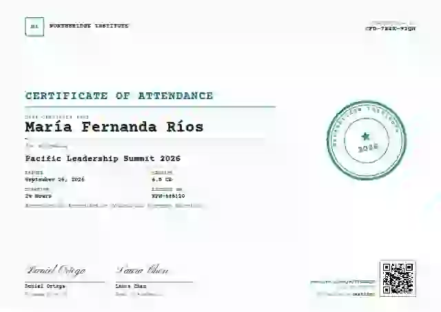 Plantilla de certificado Rubber Stamp Lagoon de asistencia a eventos