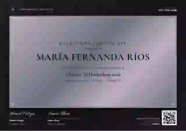 Plantilla de certificado Award Plaque Orchid de hackatón