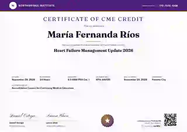 Plantilla de certificado Diploma Subfields Amethyst de salud y educación médica continua