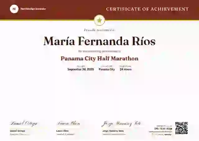 Plantilla de certificado Triple Signature Vermilion de deportes