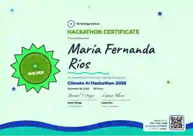 Plantilla de certificado Kids Achievement Fern de hackatón
