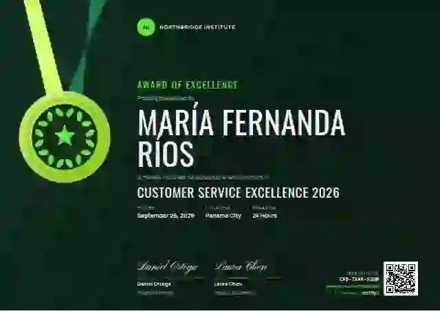 Plantilla de certificado Sports Medal Fern de premios y logros