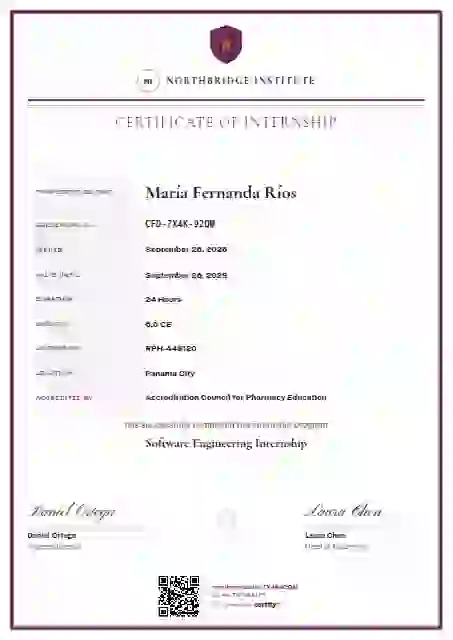 Plantilla de certificado Civic Ledger Magenta de pasantía
