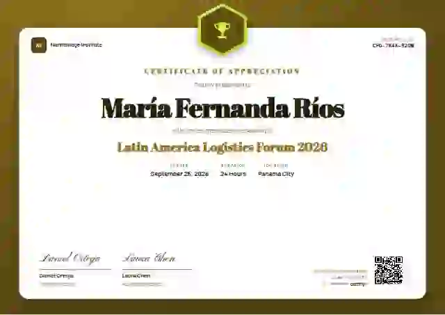 Plantilla de certificado Icon Badge Marigold de ponente de conferencia