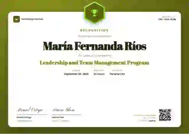 Plantilla de certificado Icon Badge Soft Lime de latinoamérica