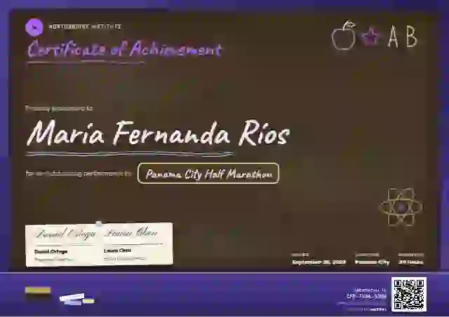 Chalkboard Amethyst sports certificate template