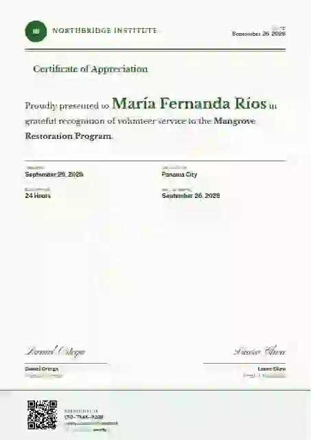 Constancia Letter Meadow volunteer appreciation certificate template