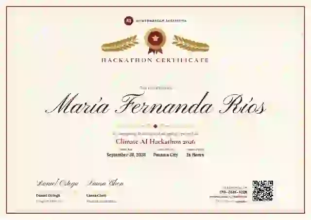 Diploma de Honor Ruby hackathon certificate template