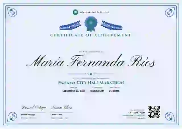 Diploma de Honor Seafoam sports certificate template