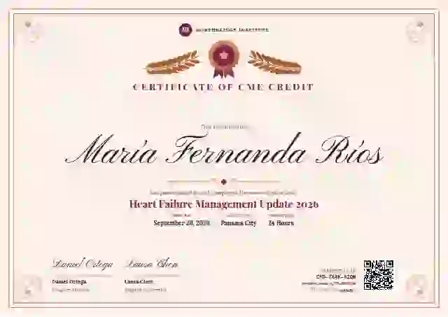 Diploma de Honor Raspberry healthcare and cme certificate template