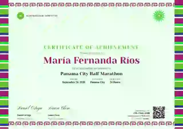 Greca Folk Raspberry sports certificate template