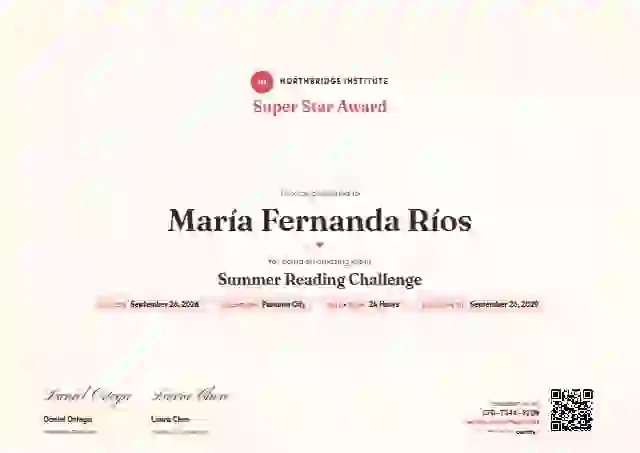 Heart Garland Ruby school and kids certificate template