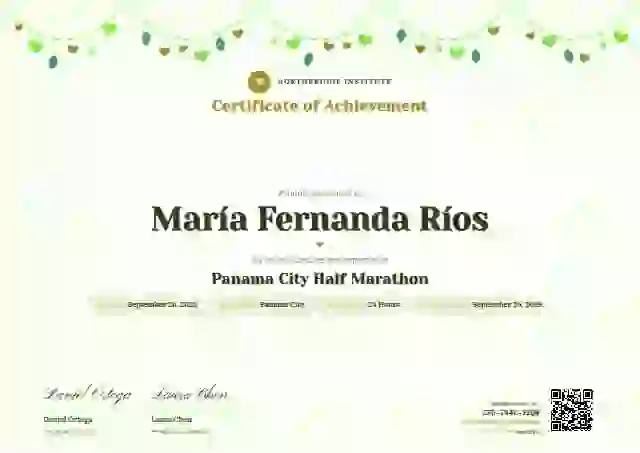 Heart Garland Marigold sports certificate template