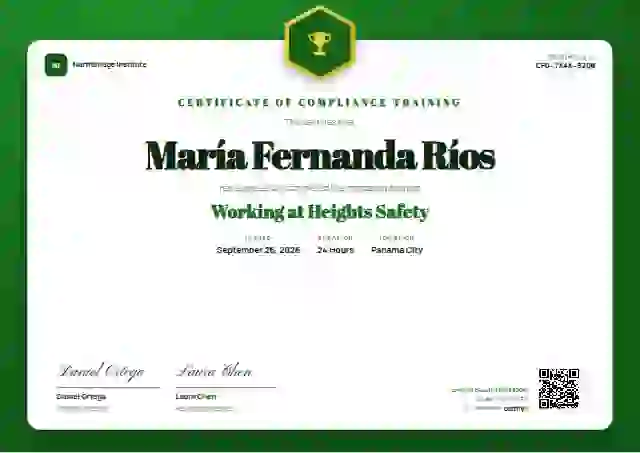 Plantilla de certificado Icon Badge Meadow de cumplimiento y seguridad