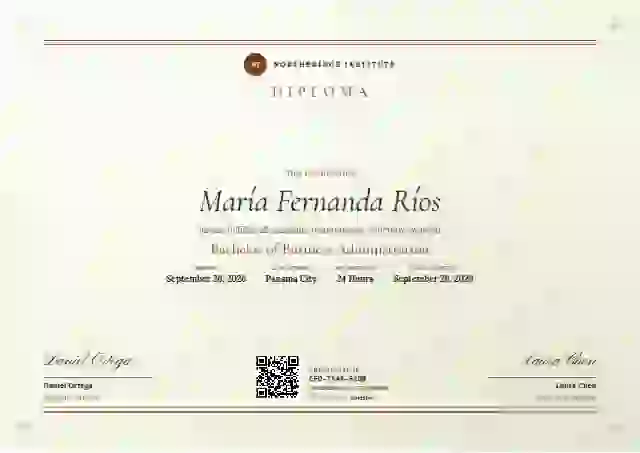 Letterpress Vermilion academic diploma certificate template