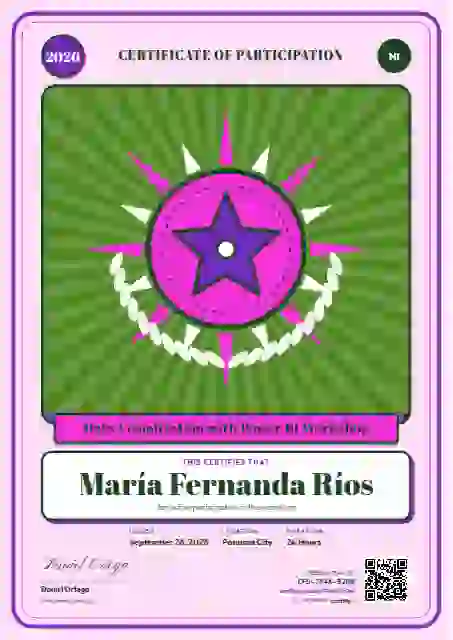 Loteria Card Amethyst webinar and workshop certificate template