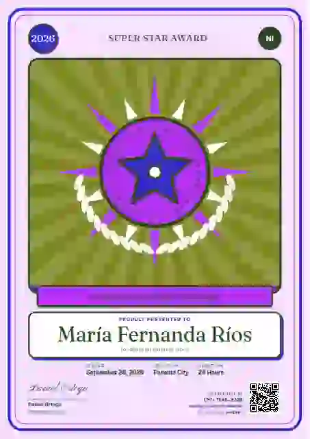 Loteria Card Ultramarine school and kids certificate template