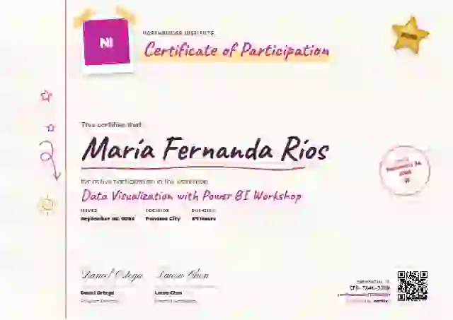Notebook Page Magenta webinar and workshop certificate template