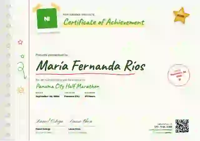 Notebook Page Soft Fern sports certificate template