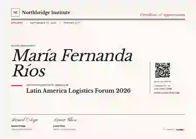 Editorial Serif Magenta conference speaker certificate template