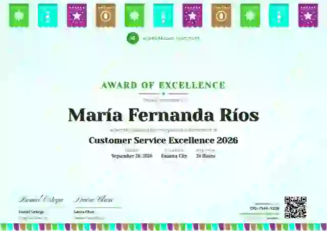 Plantilla de certificado Papel Picado Meadow de premios y logros