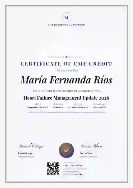 Portrait Classic Ultramarine healthcare and cme certificate template