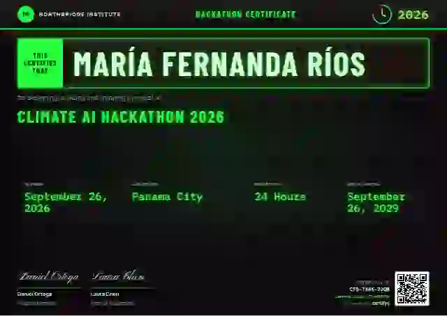 Scoreboard Meadow hackathon certificate template
