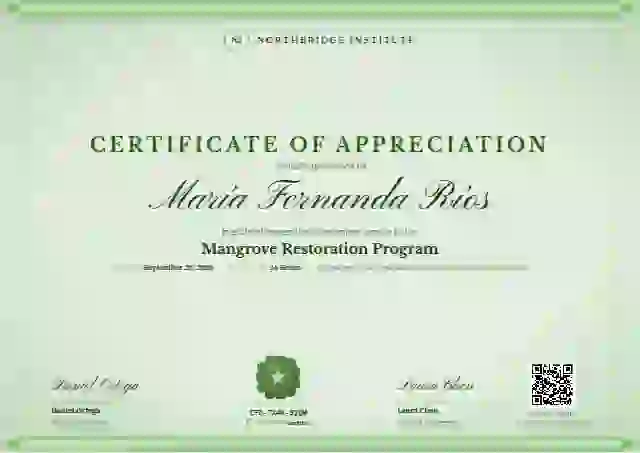 Scroll Parchment Fern volunteer appreciation certificate template