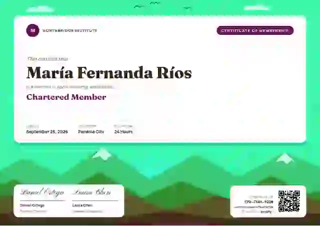 Sol Mural Magenta membership certificate template