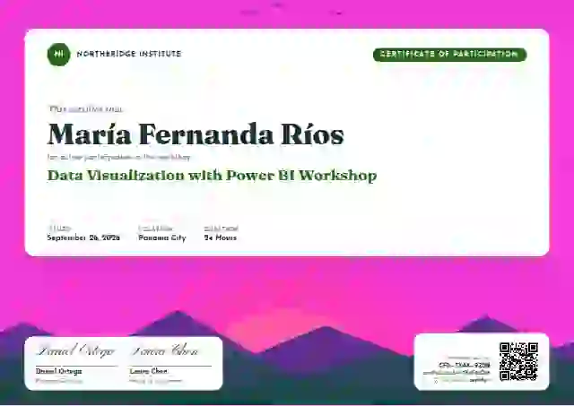 Sol Mural Soft Fern webinar and workshop certificate template