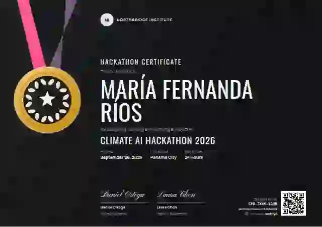 Sports Medal Orchid hackathon certificate template