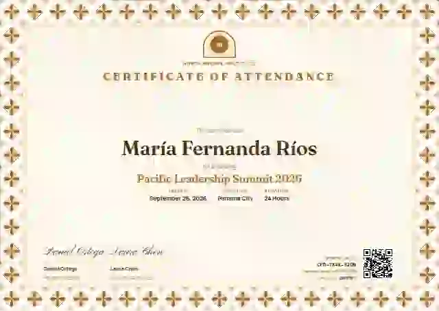 Talavera Frame Amber event attendance certificate template