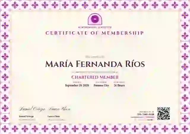 Talavera Frame Fuchsia membership certificate template