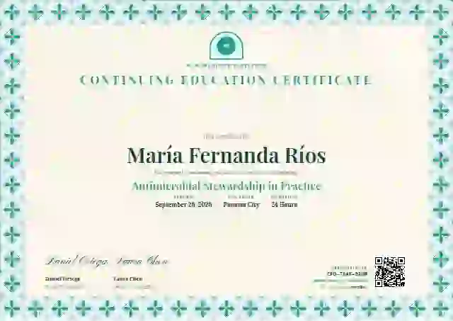 Plantilla de certificado Talavera Frame Seafoam de educación continua