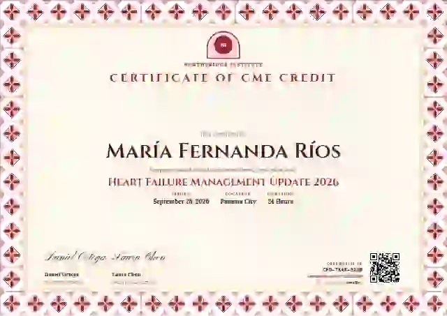 Talavera Frame Ruby healthcare and cme certificate template