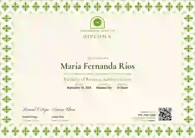 Talavera Frame Lime academic diploma certificate template