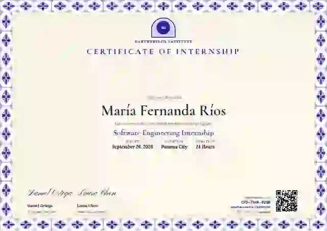 Talavera Frame Ultramarine internship certificate template