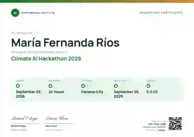 Training Timeline Meadow hackathon certificate template