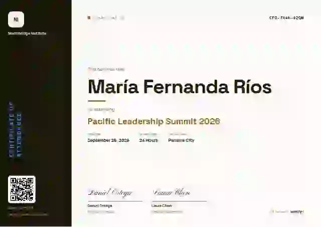 Vertical Sidebar Marigold event attendance certificate template
