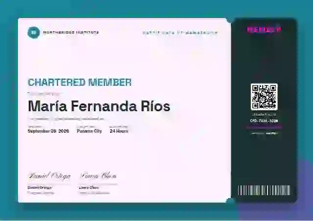 Workshop Ticket Cerulean membership certificate template