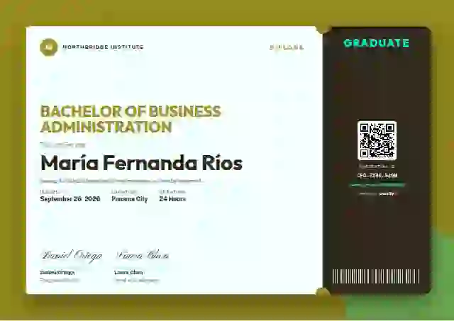 Workshop Ticket Marigold academic diploma certificate template